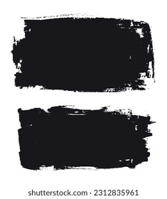Vector Black Grunge Paint Brush Banner.