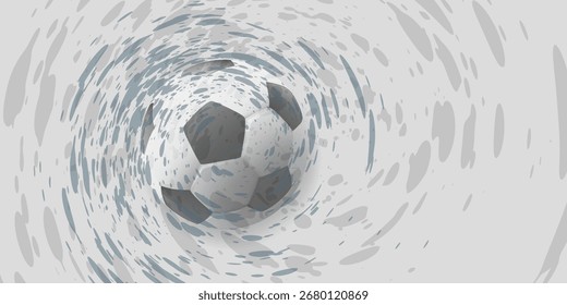 Vector negro grunge balón de fútbol en blanco y azul
