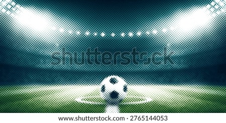 vector black grunge soccer ball on white and blue background