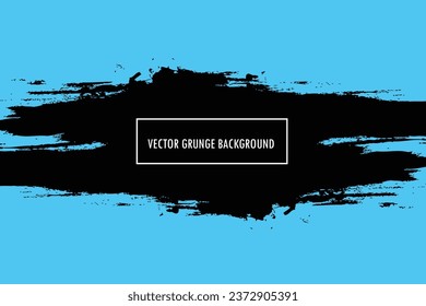 vector black grunge splash blue background, paint splashes, paint lines, grunge splash vector background