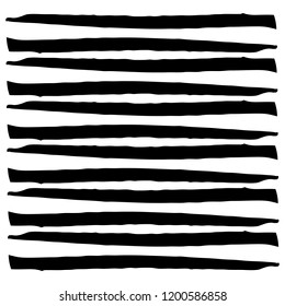 Vector . Black grunge strips made in ink.