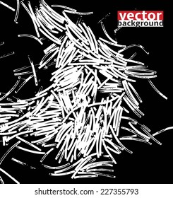Vector black grunge texture on white background 