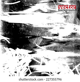 Vector black grunge texture on white background 