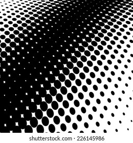 Vector Black Halftone Dots Background 