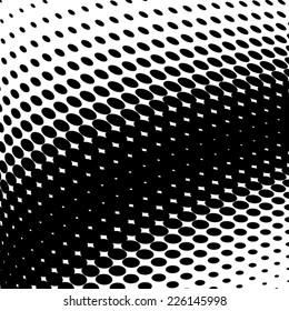 Vector Black Halftone Dots Background 
