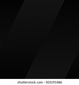 Vector Black Halftone Line Transition Abstract Wallpaper Pattern. Seamless Black Irregular Lines Background.