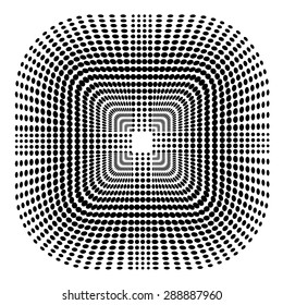 Vector Black Halftone Symbol Isolated on White Background