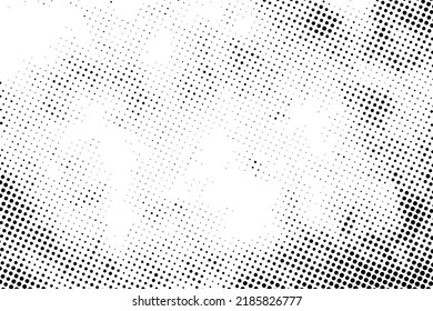 Vector black halftone texture. dots pattern on white background.