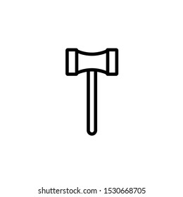 vector black Hammer judge icon on white background