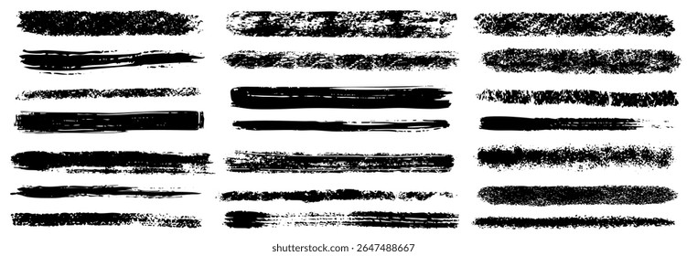 Vetor preto mão desenhado pincel rascunho caneta textura marcador rascunho traçado forma definido. Conjunto de papel simples doodle gráfico.