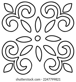 A Vector black hand-drawn abstract shapes isolated on a white background
