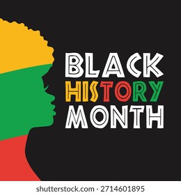 Vector black history month background vector illustration