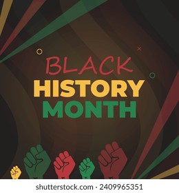 vector black history month social media post template