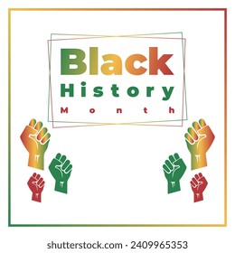 vector black history month social media post template