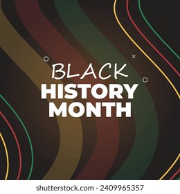 vector black history month social media post template