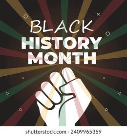 vector black history month social media post template