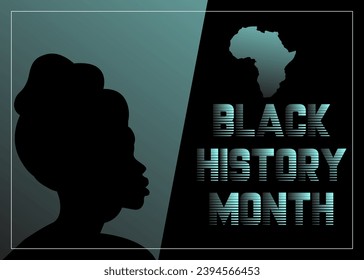 Vector black history month template design celebrated annually in February.