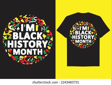 	
Vector I'm Black History Month Typography lettering T-shirt Design