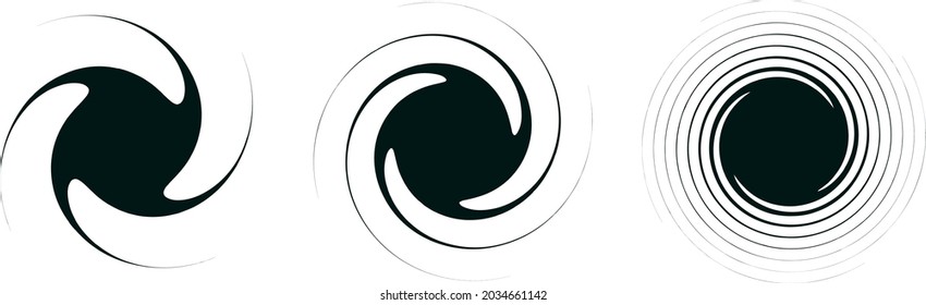 Vector Black Hole. Abstract Cicle Illustration.