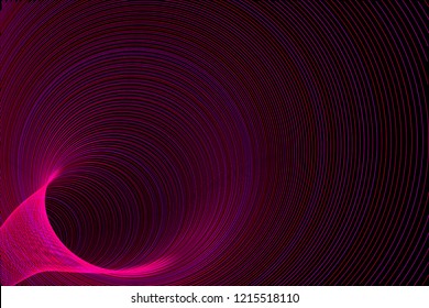 Vector Black Hole, Wormhole Concept Background - Space Gravitational Funnel Trap, Gyperbolic Geometry, Negative Curvature etc
