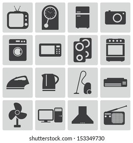 Vector black  home icons set