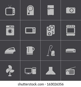 Vector black  home icons set