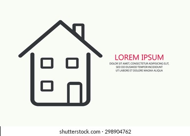 Vector of black house symbol or icon
