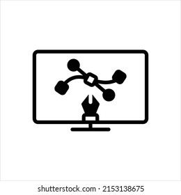 Vector black icon for vector