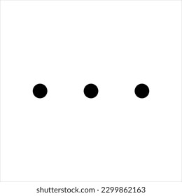 Vector black icon for 3 dots 