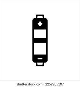 Vector black icon for aaa battery