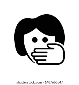Vector black icon for abuse