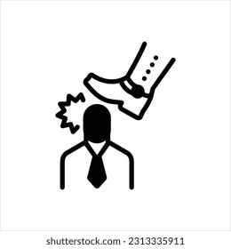 Icono negro vector para abuso