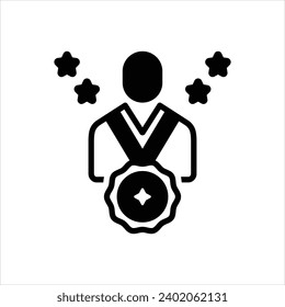 Icono negro vector para lograr