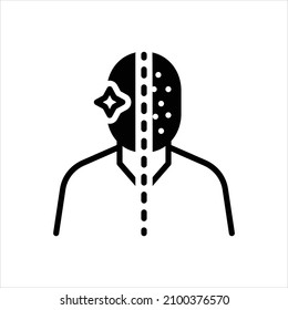 Vector black icon for acne