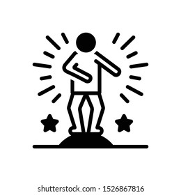 Vector black icon for act