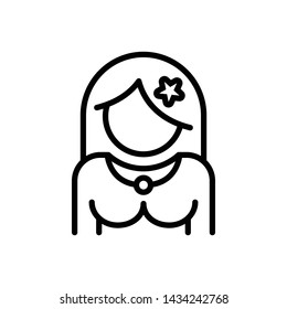 Vector black icon for actress