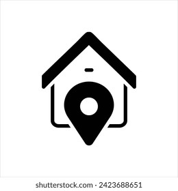 Icono negro vector para la dirección
