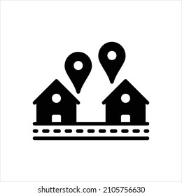 Vector black icon for addresses