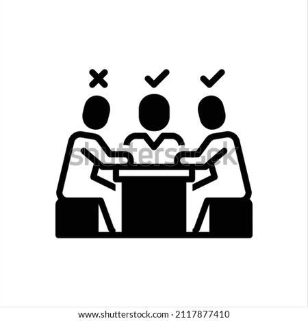 Vector black icon for administered