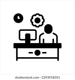 Vector black icon for administrative