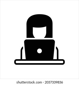 Vector black icon for administrator