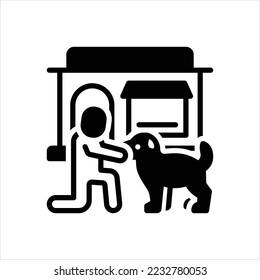 Icono negro vector para adoptar