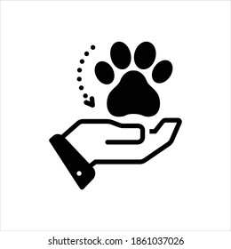 Icono negro vector para adopción