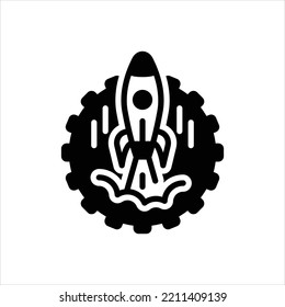 Icono negro vector para el avance