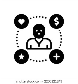 Vector black icon for advantage
