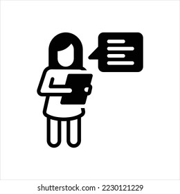 Vector black icon for advocacy