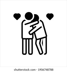 Vector black icon for affair