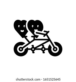 Vector black icon for affection