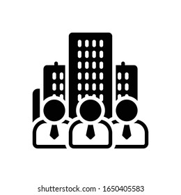 Vector black icon for agency