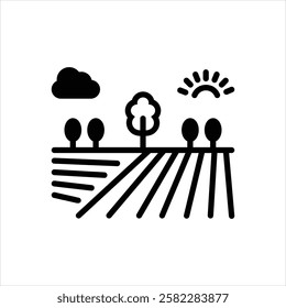 Vector black icon for agriculture